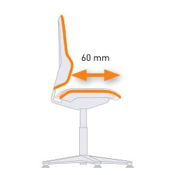 Réglage de la hauteur d'assise du siège ergonomique NEON